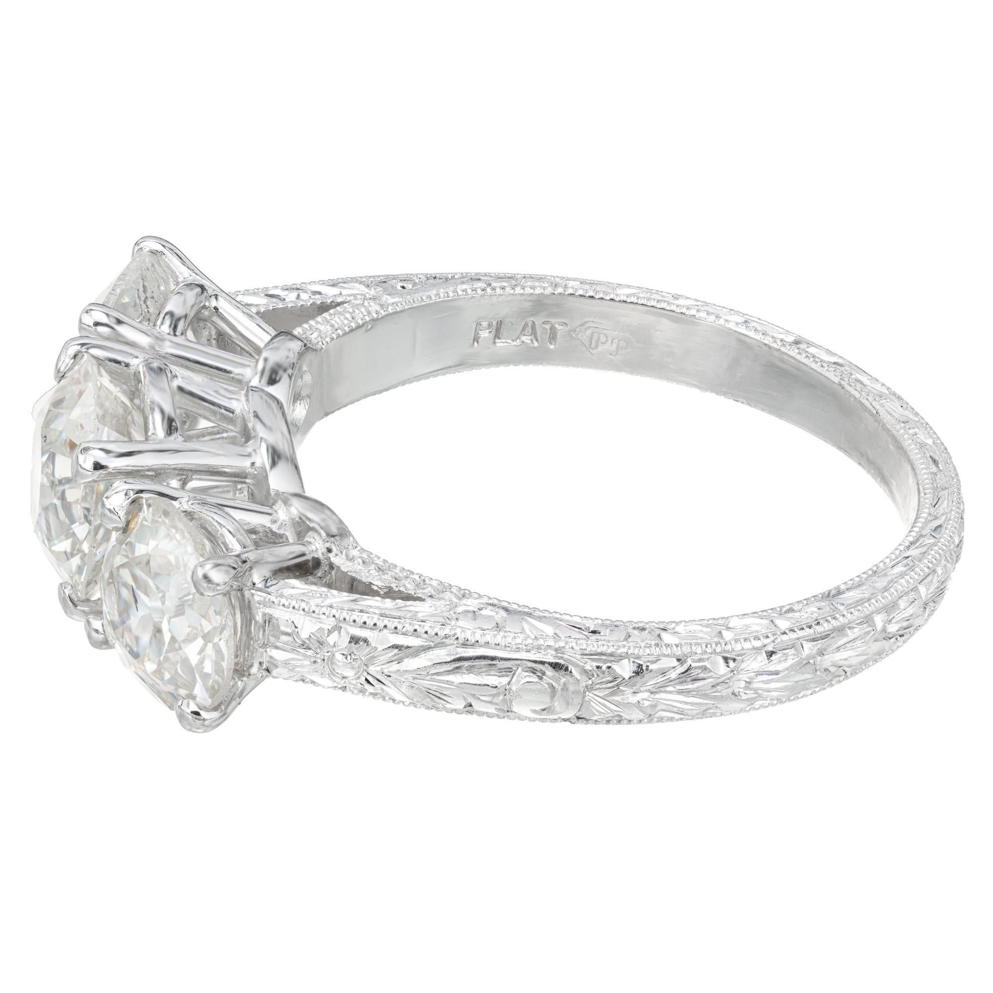 old european diamond three stone
