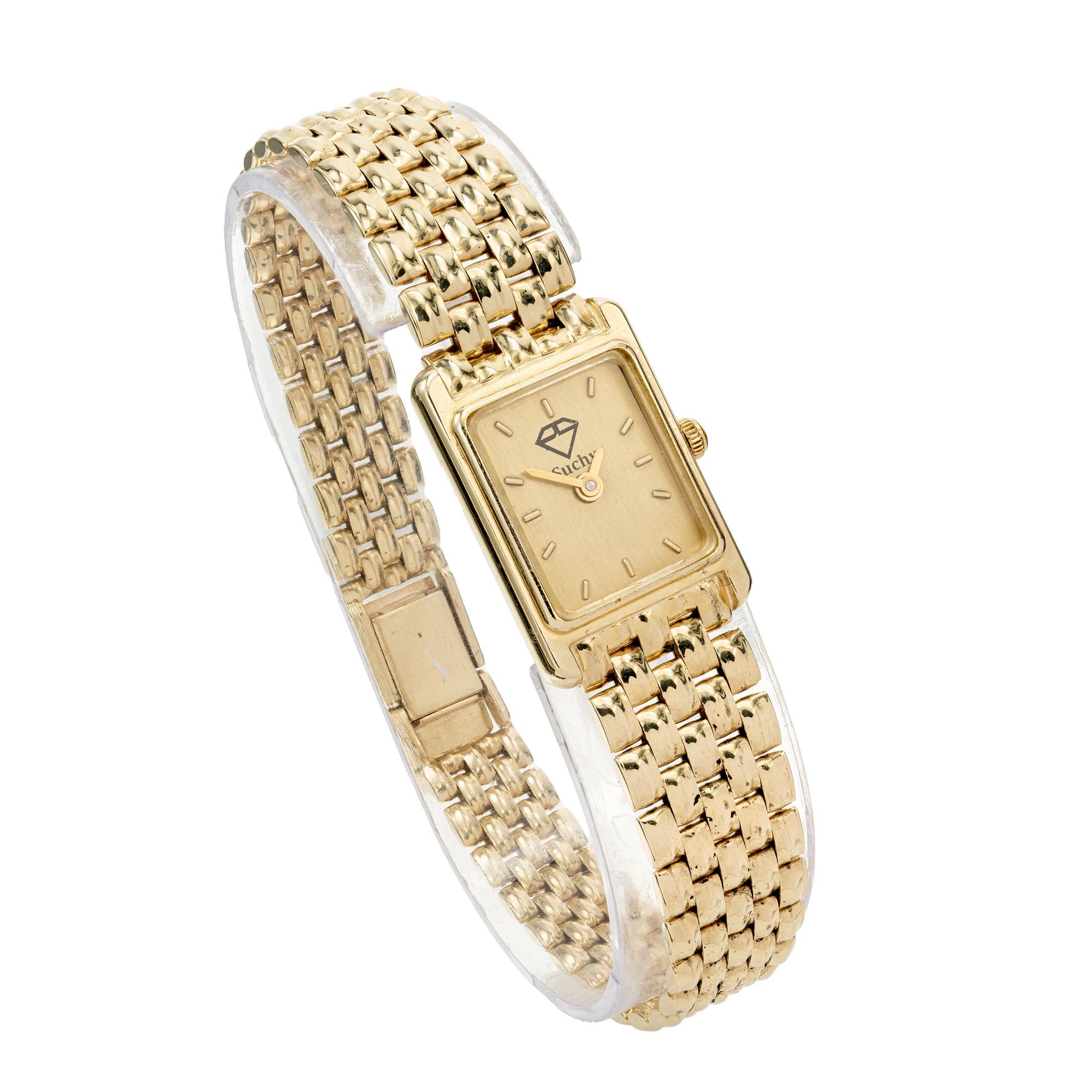 Peter Suchy Yellow Gold Ladies Wristwatch In New Condition For Sale In Stamford, CT