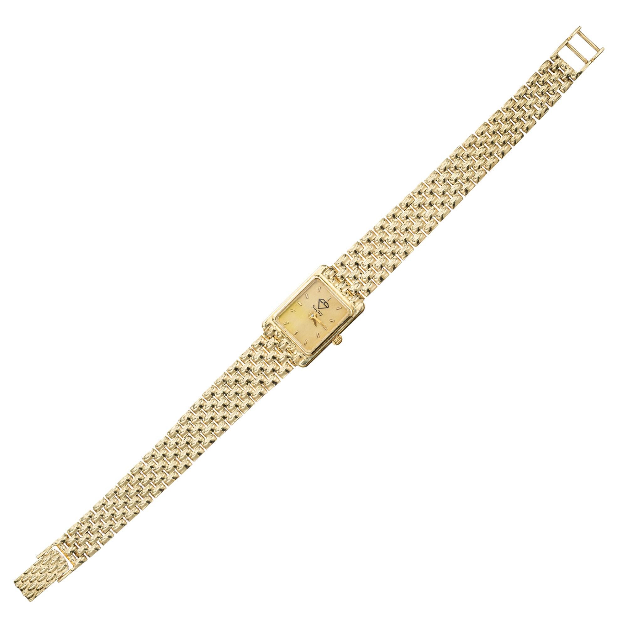 Peter Suchy Yellow Gold Ladies Wristwatch For Sale 1