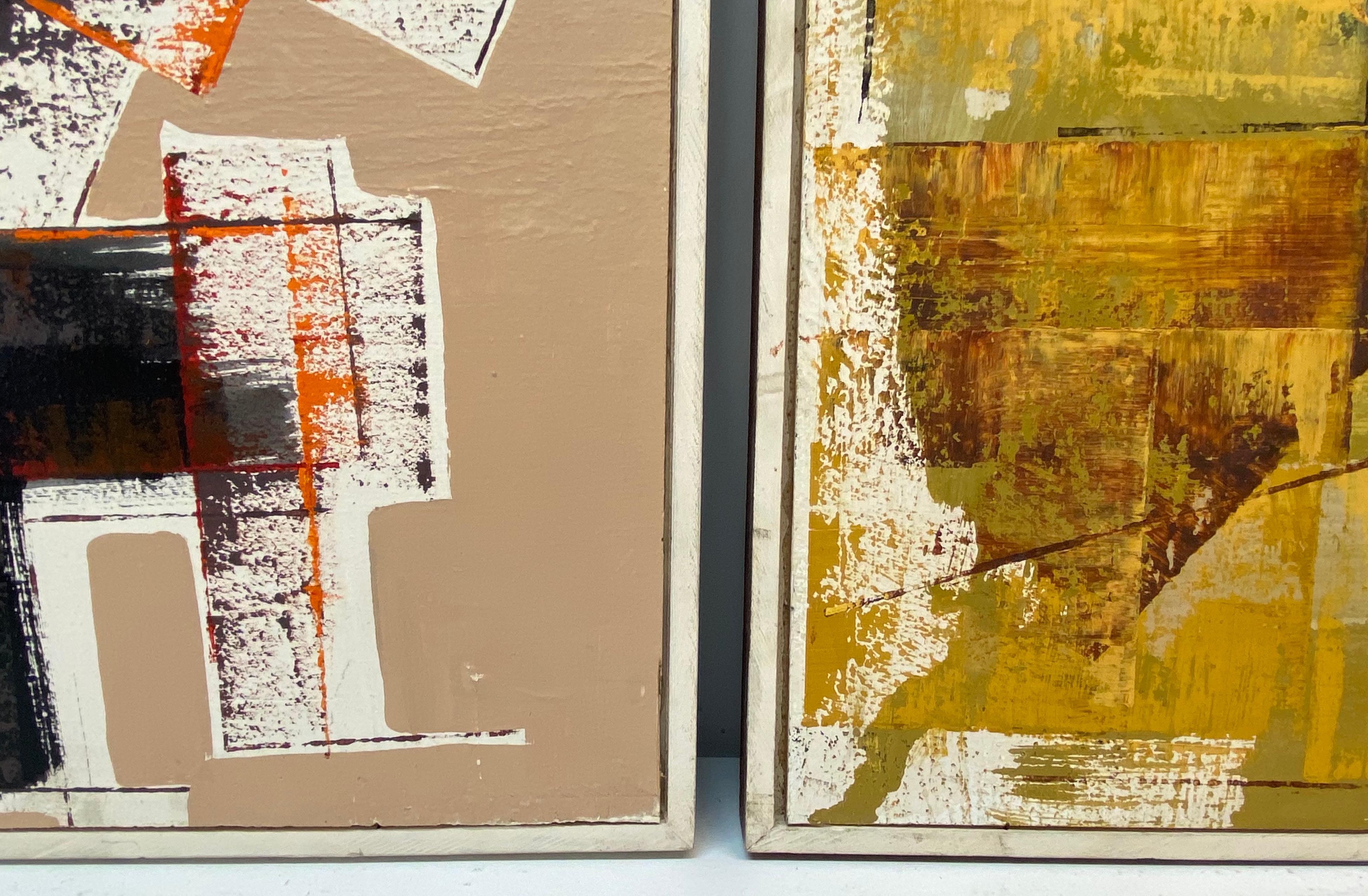 Peter Sword Vintage Abstract Triptych Oil Paintings C.1970s For Sale 6
