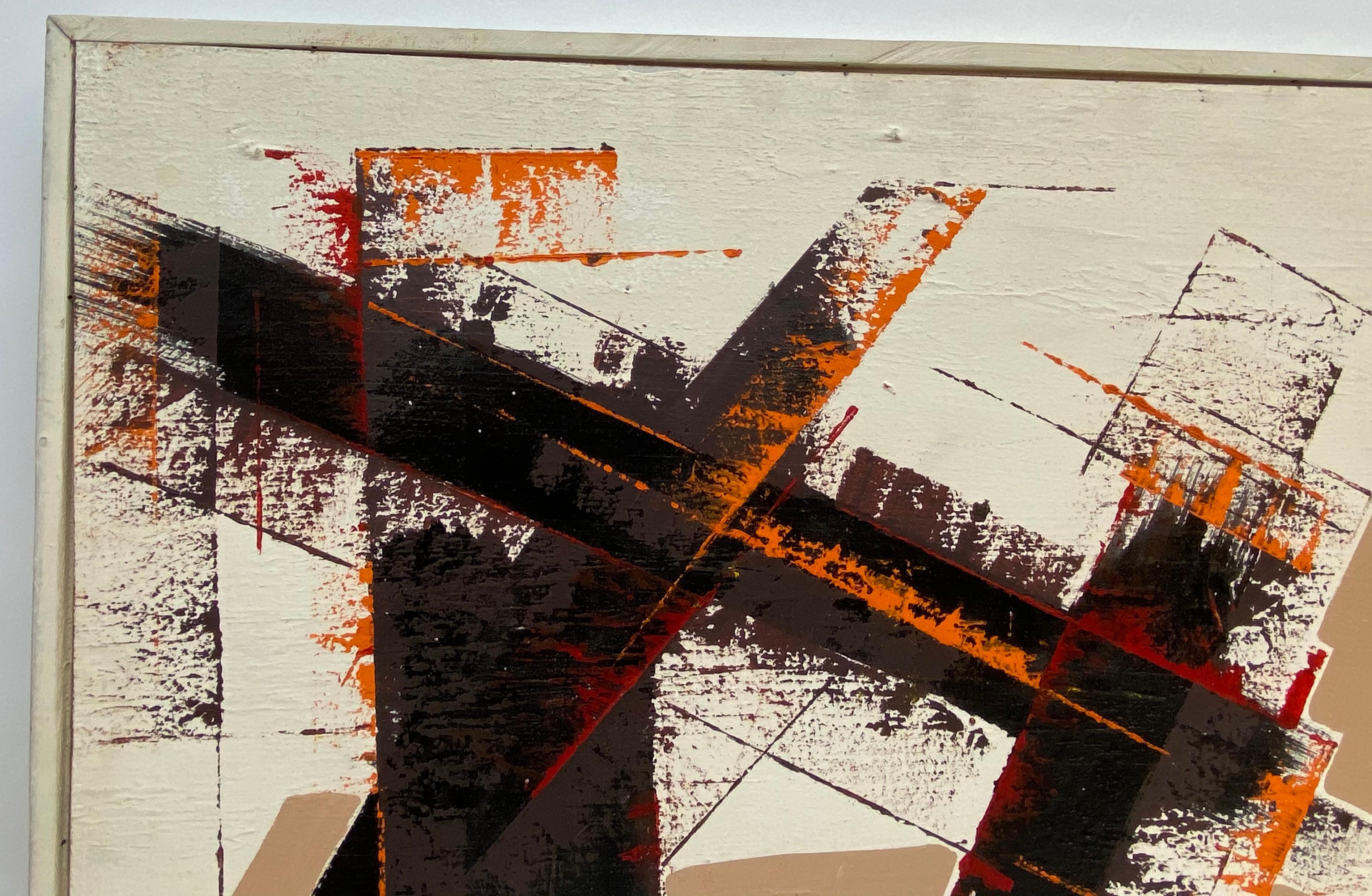 Peter Sword Vintage Abstract Triptych Oil Paintings C.1970s For Sale 7