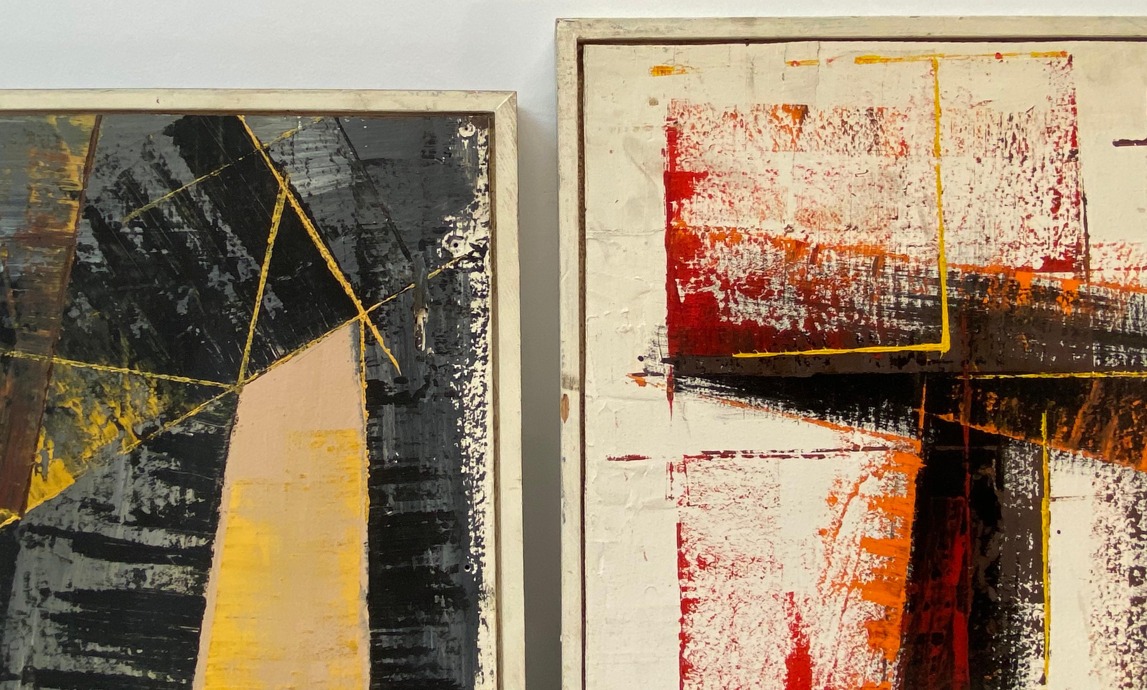Peter Sword Vintage Abstract Triptych Oil Paintings C.1970s For Sale 3