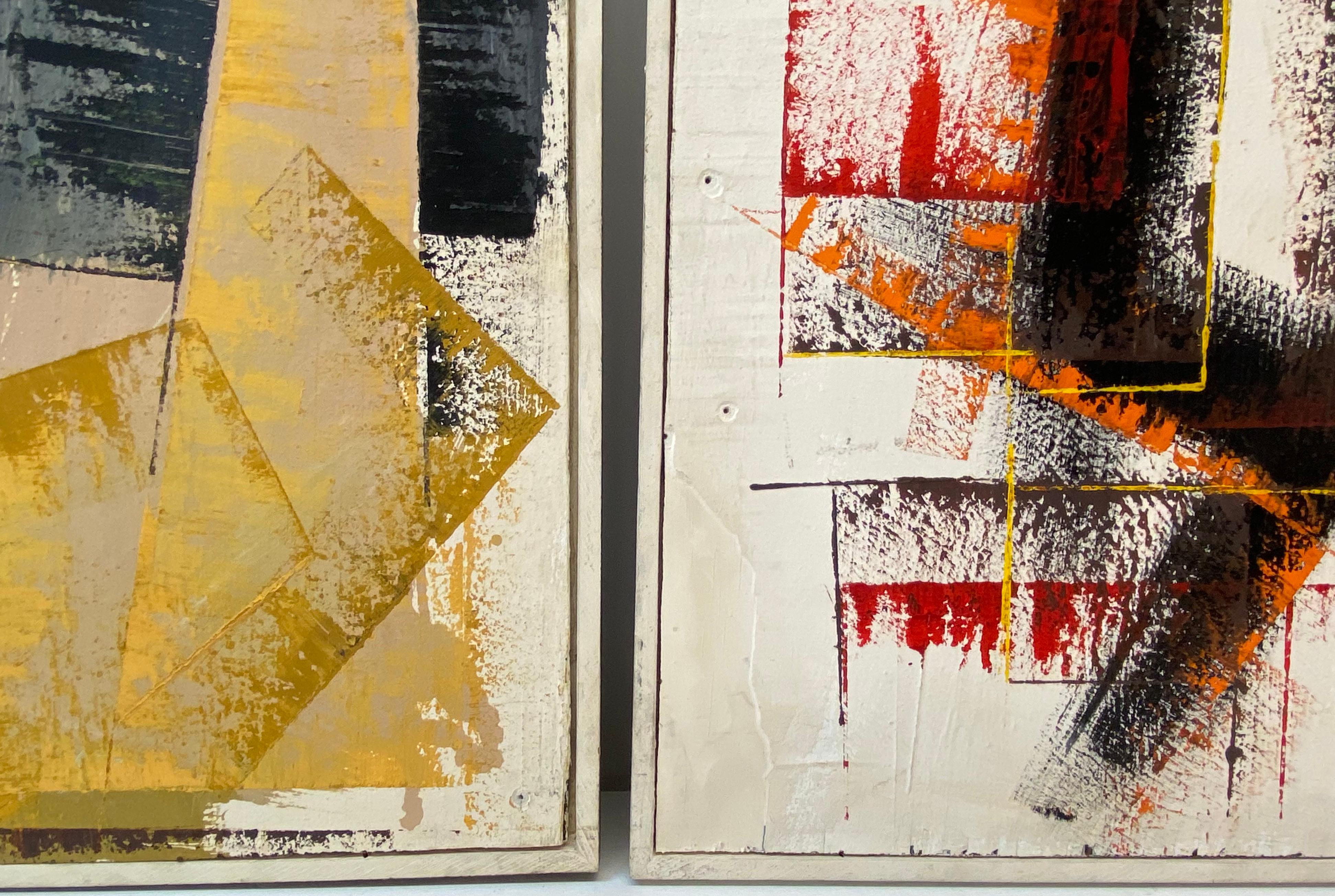 Peter Sword Vintage Abstract Triptych Oil Paintings C.1970s For Sale 4