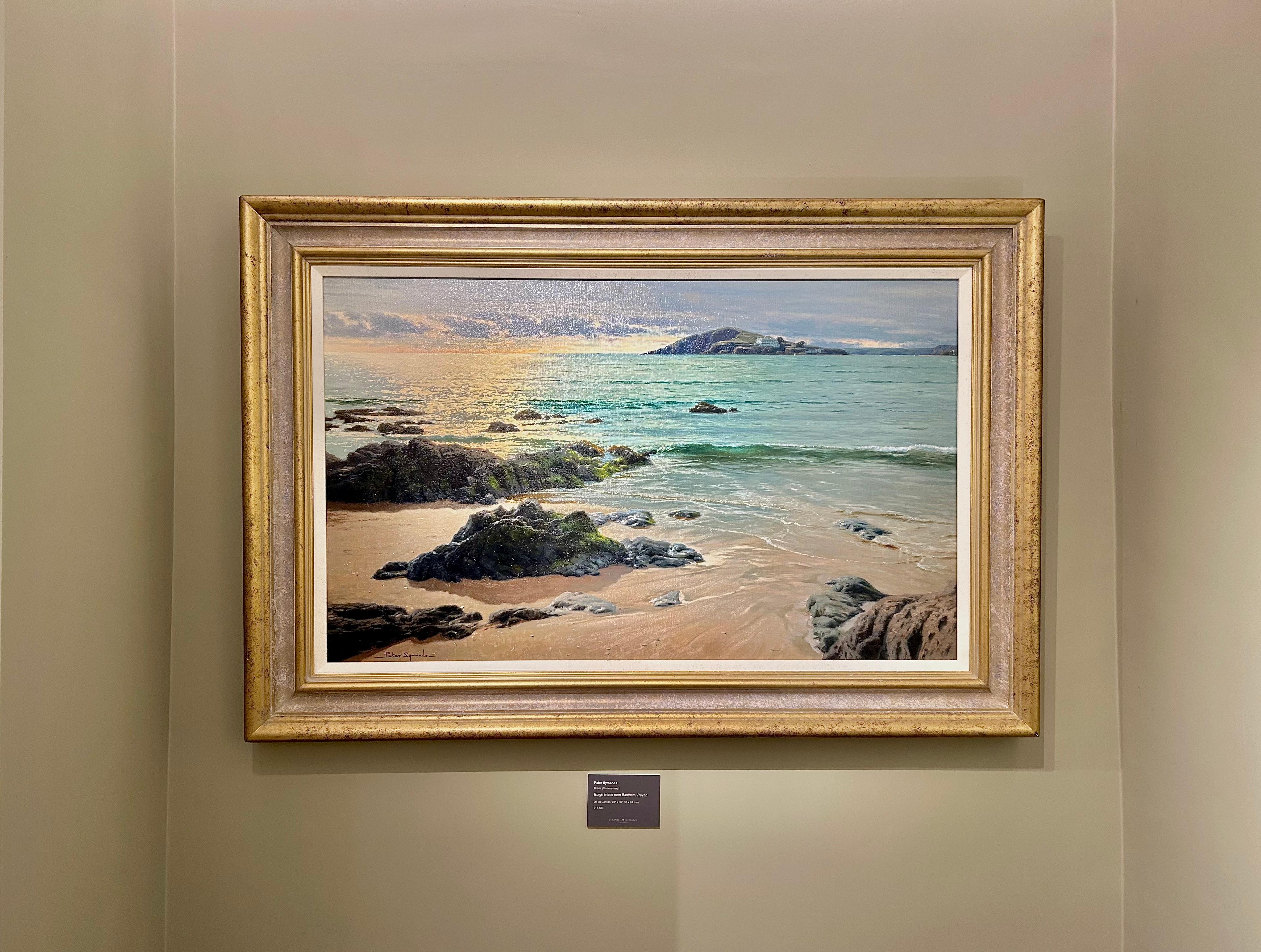 Burgh Island from Bantham, Devon - Painting by Peter Symonds