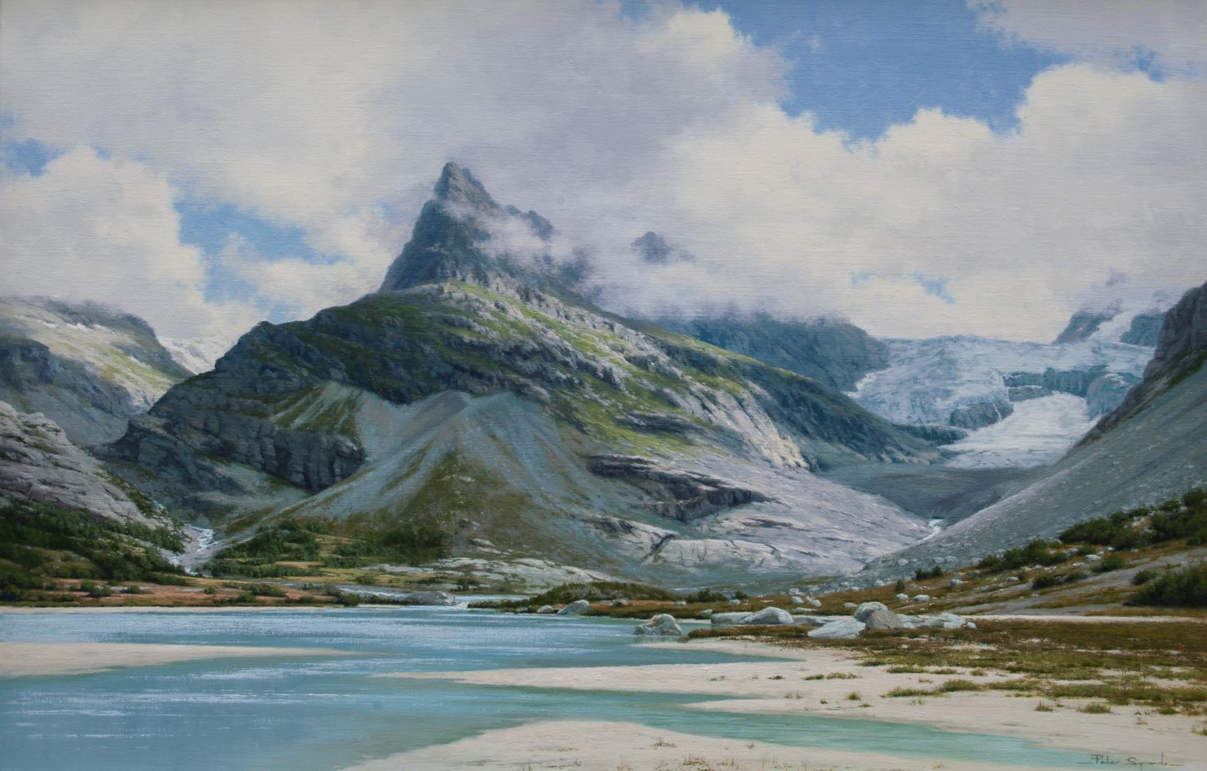 Landscape Painting di Peter Symonds - Mont Miné, Val d'Hérens, Alpi svizzere