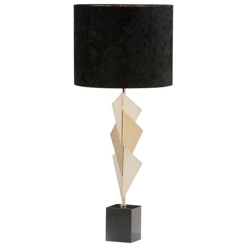 Peter Table Lamp in Mat Gold-Plated Brass For Sale