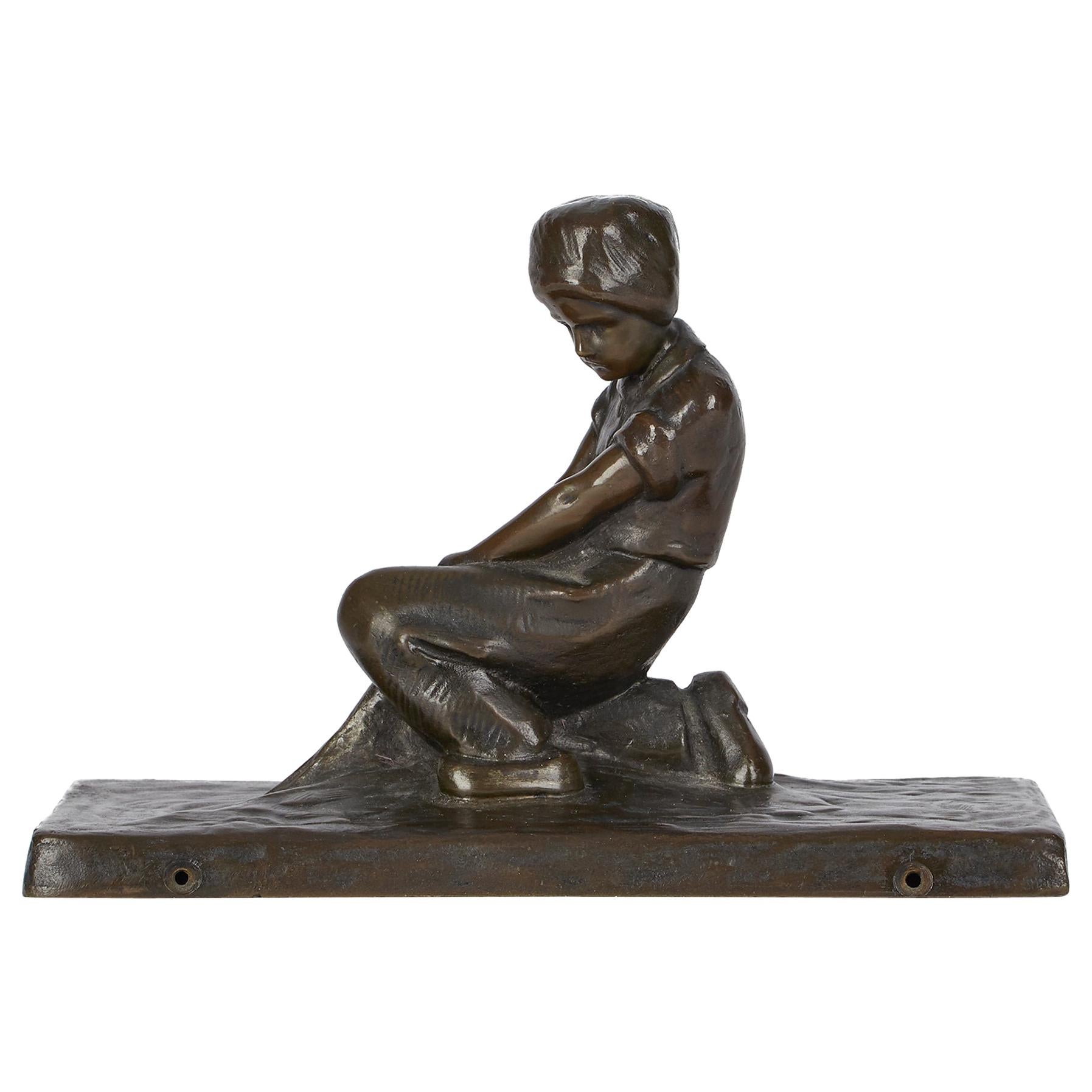 Peter Tereszczuk sculpture viennoise figurative en bronze, vers 1910