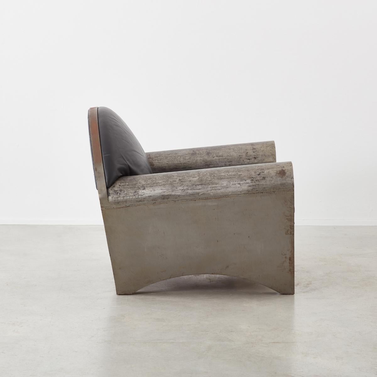 Post-Modern Peter Thode Steel Lounge Chair, Germany, 1991