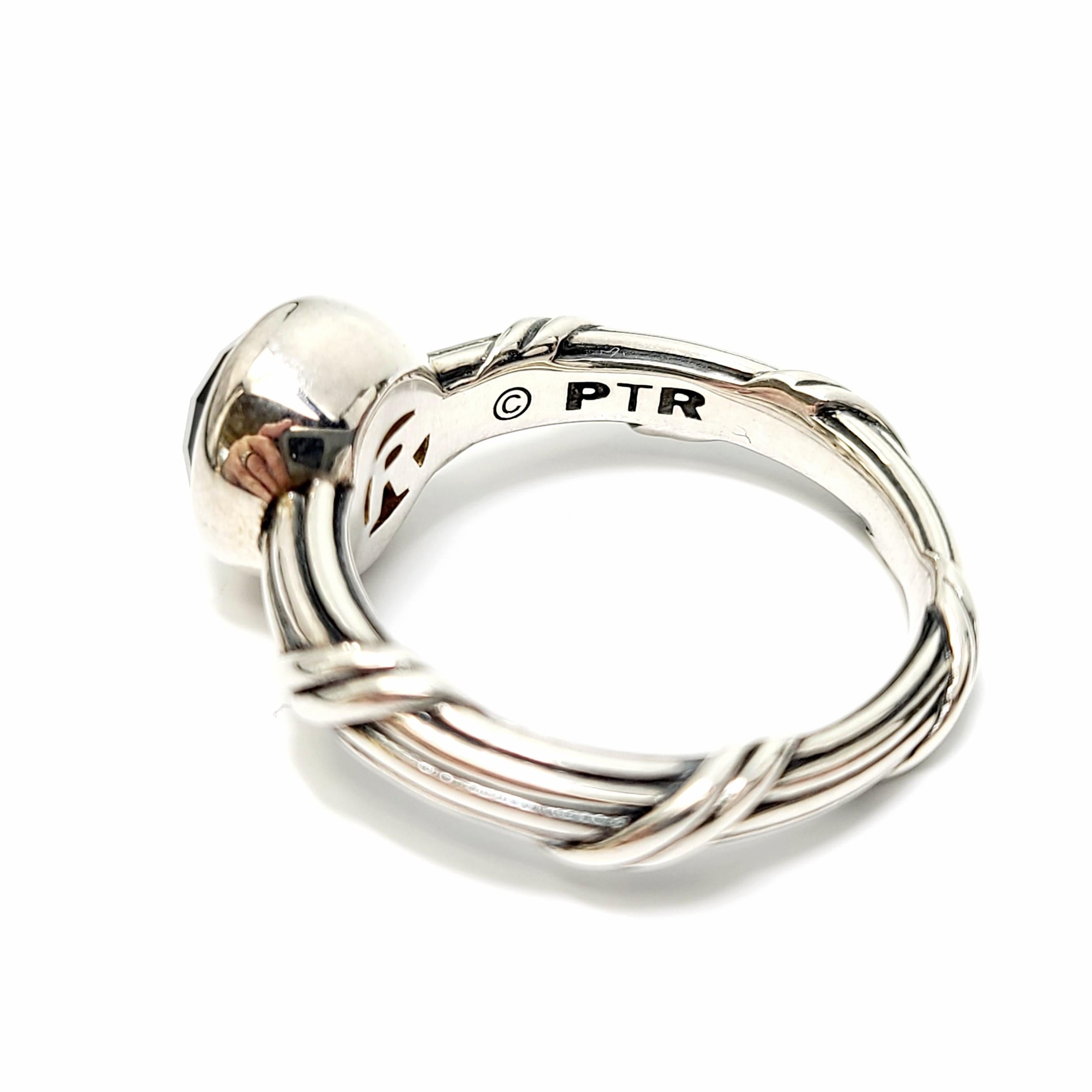 Briolette Cut Peter Thomas Roth Sterling Silver Quartz Fantasies Ring with Stackable Bands