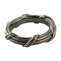 Peter Thomas Roth Sterling Silver Ribbon & Reed Signature Band Ring