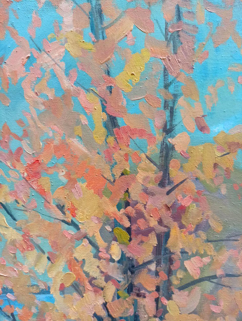 Autumn Landscape, Original oil Painting, Ready to Hang For Sale 3