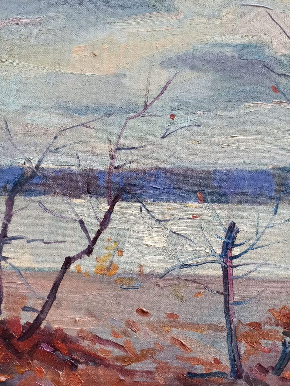 Autumn Landscape, Original oil Painting, Ready to Hang For Sale 4