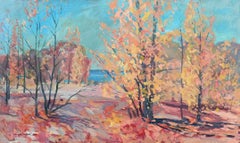 Autumn Landscape, Original oil Painting, Ready to Hang