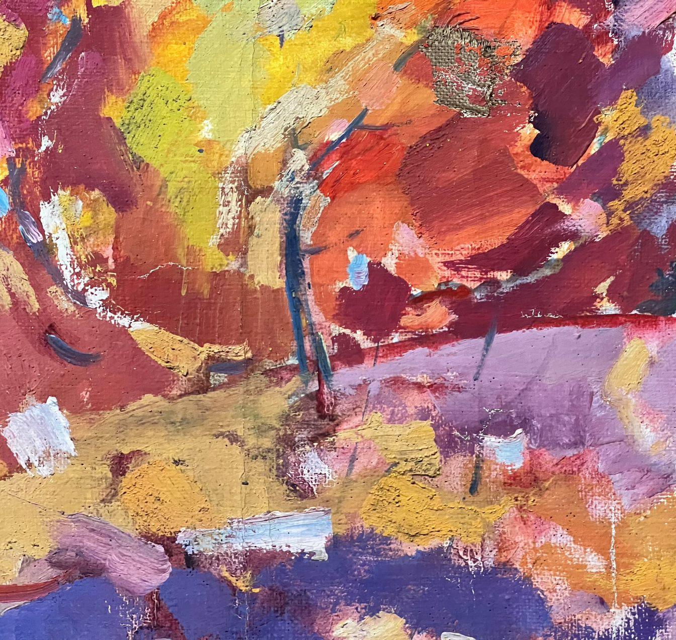 Tra l'arcobaleno, Impressionismo Pittura ad olio originale, pronta da appendere in vendita 1