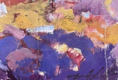 Entre l'arc-en-ciel, peinture à l'huile impressionniste originale, prête à être accrochée