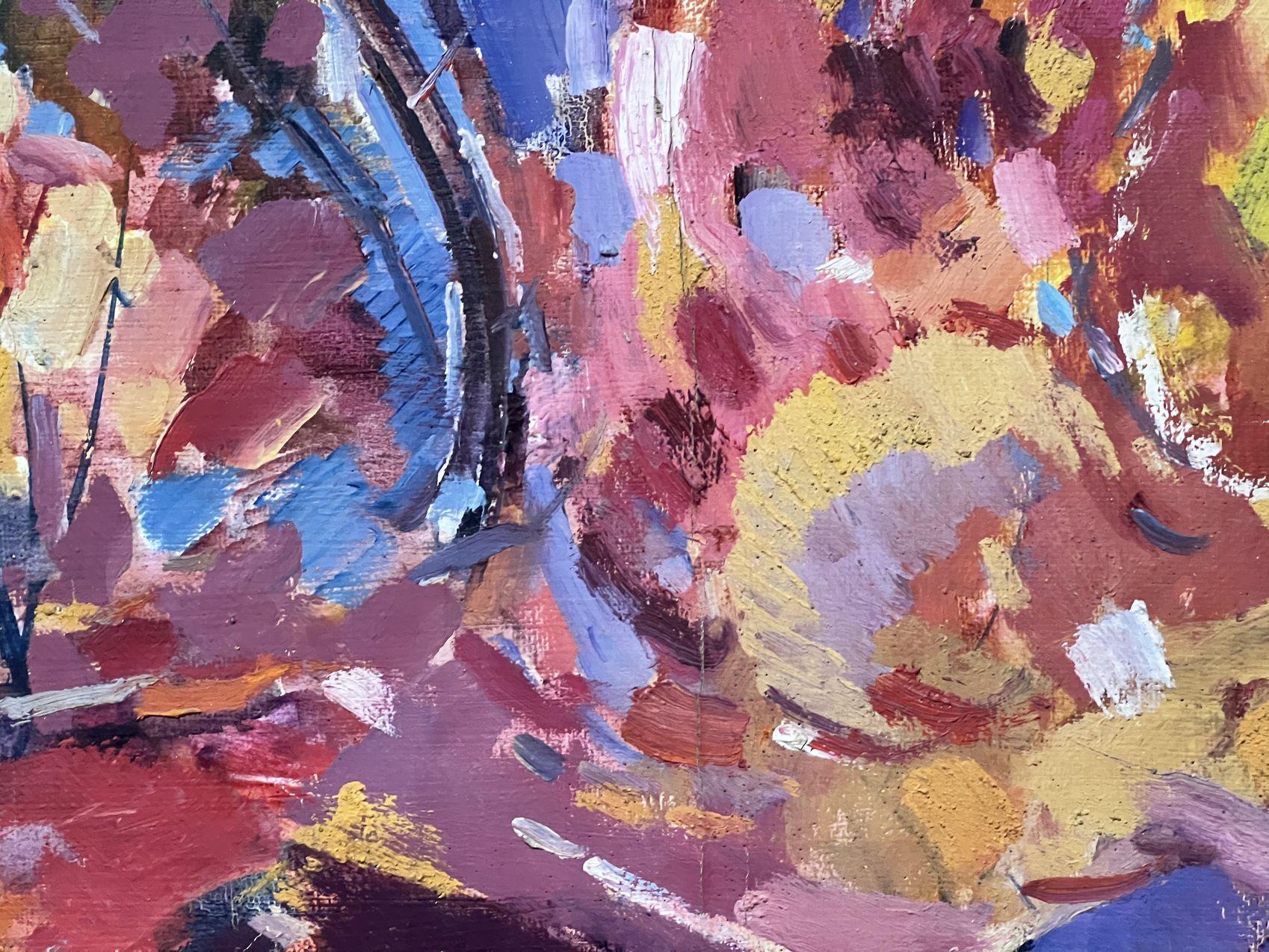 Tra l'arcobaleno, Impressionismo Pittura ad olio originale, pronta da appendere in vendita 2
