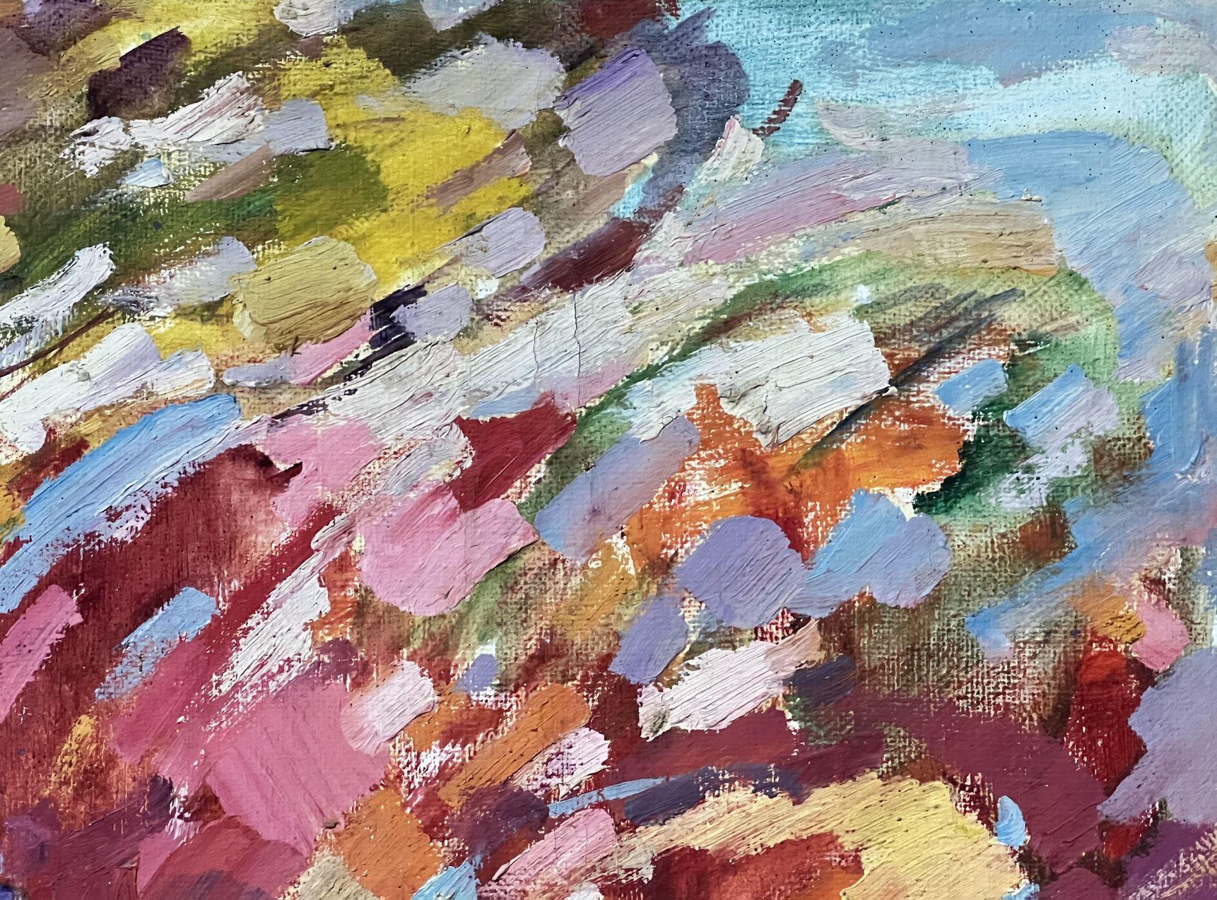 Tra l'arcobaleno, Impressionismo Pittura ad olio originale, pronta da appendere in vendita 4