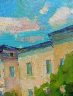 City Boulevard, Original Ölgemälde, hängefertig