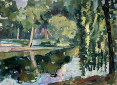 Coolness, Postimpressionismus Paul Cézanne Original Ölgemälde, hängefertig