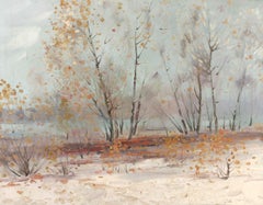 Early Winter, Impressionism, Original oil Painting, Ready to Hang