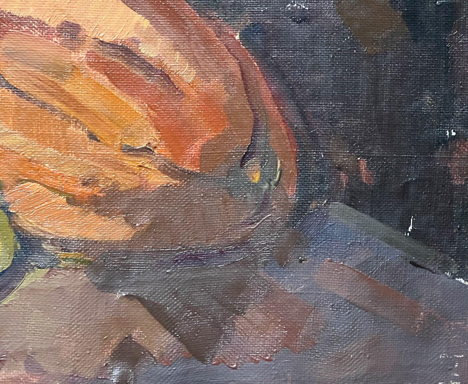 Artist: Peter Tovpev
Work: Original oil painting, handmade artwork, one of a kind 
Medium: Oil on Canvas 
Year: 2020
Style: Expressionism
Title: Evening Still Life
Size: 23.5