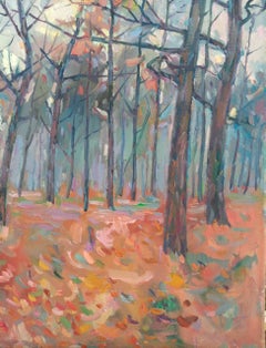 Impressionnisme forestier, peinture à l'huile originale, prête à être accrochée