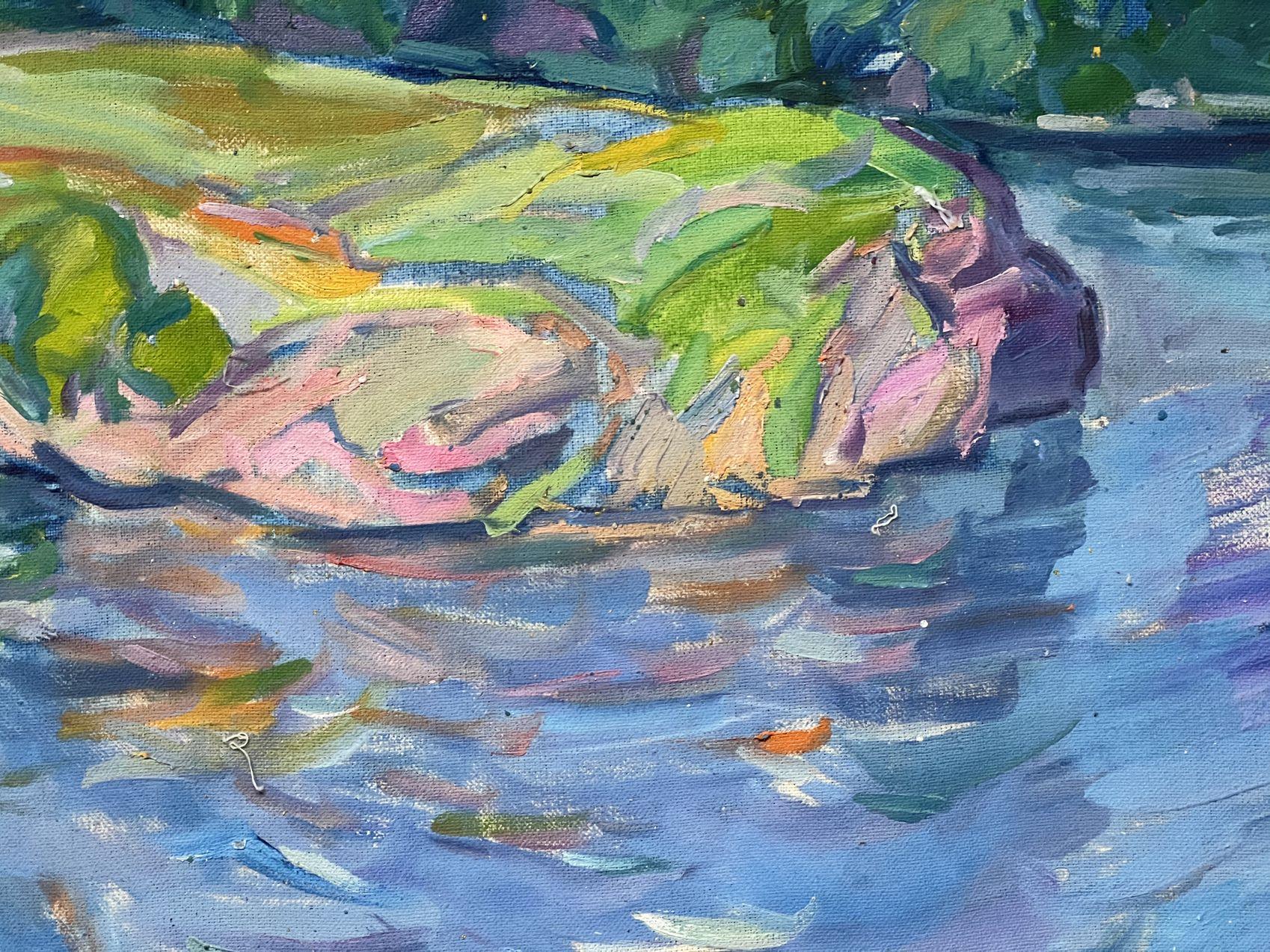 Künstler: Peter Tovpev
Werk: Original-Ölgemälde, handgefertigtes Kunstwerk, ein Unikat 
Medium: Öl auf Leinwand 
Jahr: 2020
Stil: Post-Impressionismus
Titel: Seeblick
Größe: 25,5