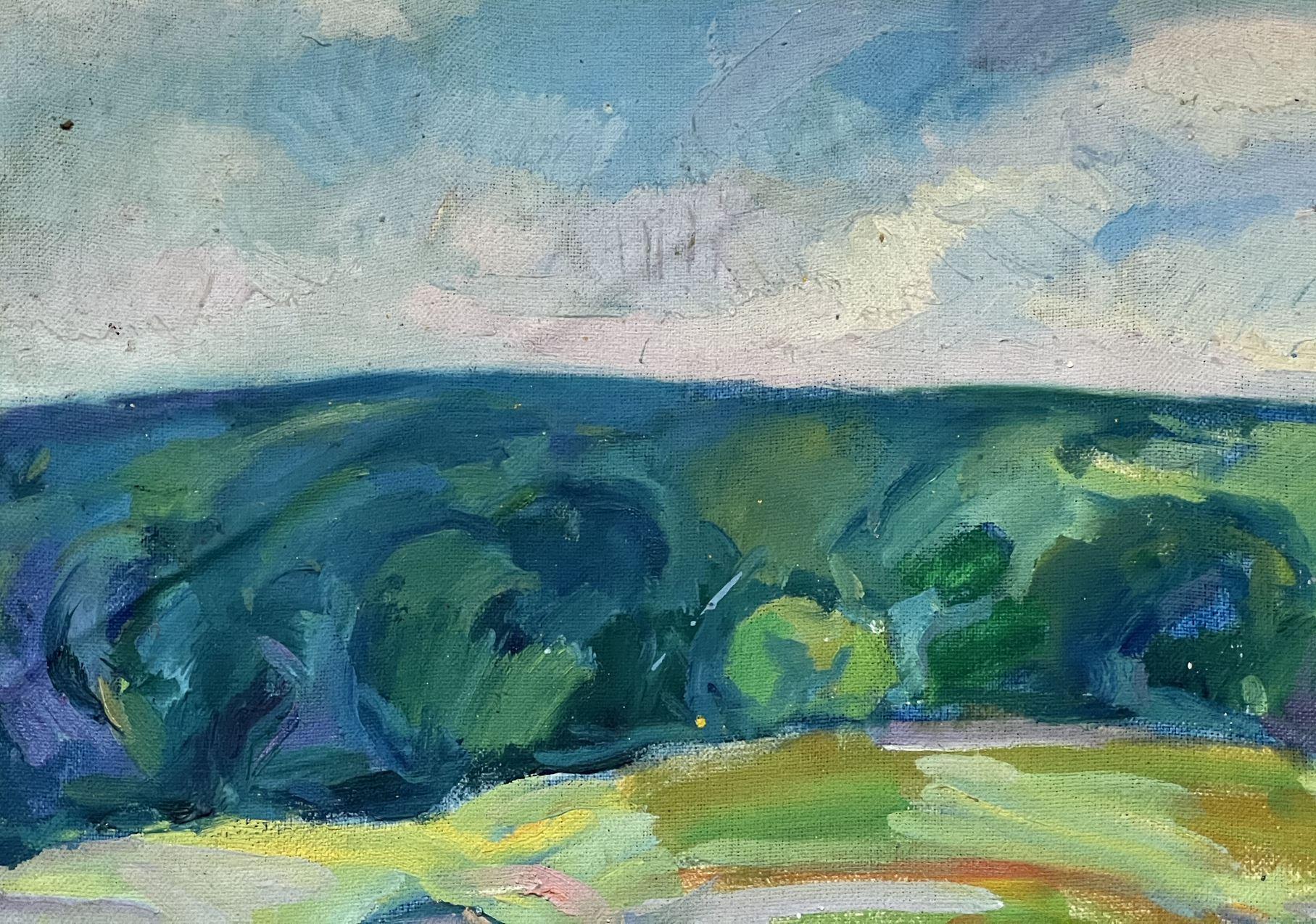 Seeansicht, Postimpressionismus Paul Cézanne Original Ölgemälde, hängefertig im Angebot 4