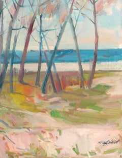 Morning Time, Paysage Impressionnisme Peinture à l'huile originale, prête à accrocher