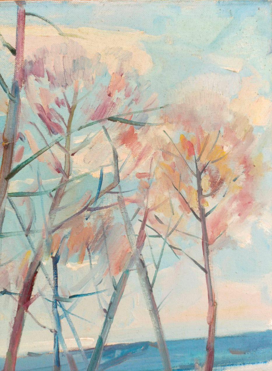 Morning Time, Landscape Impressionism Original oil Painting, Ready to Hang For Sale 2