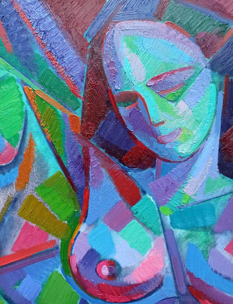 Ragazza nuda, Pittura ad olio originale, pronta da appendere 1