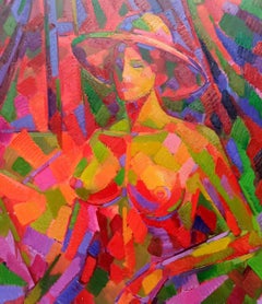 Naked Girl, Original oil Painting, Ready to Hang