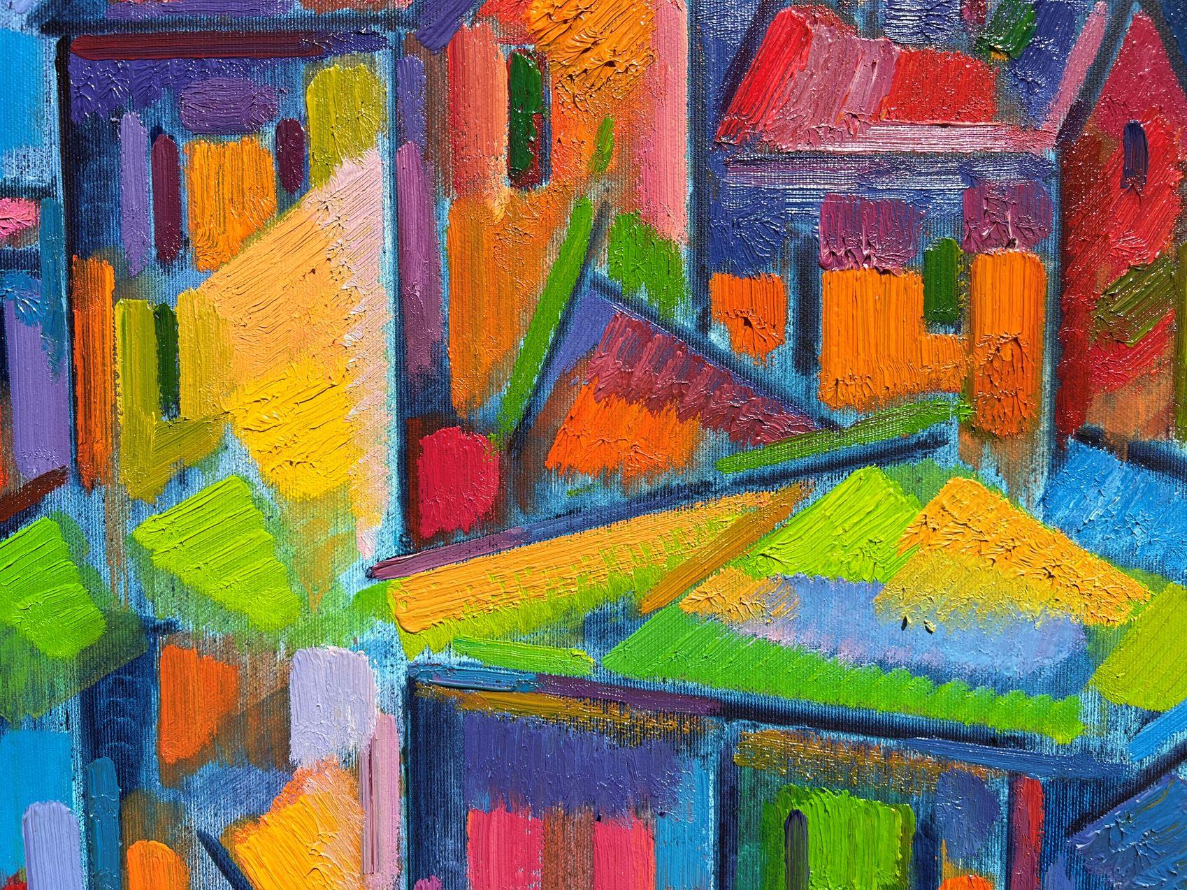Cerca del lago, Pintura al óleo original, Lista para colgar 1