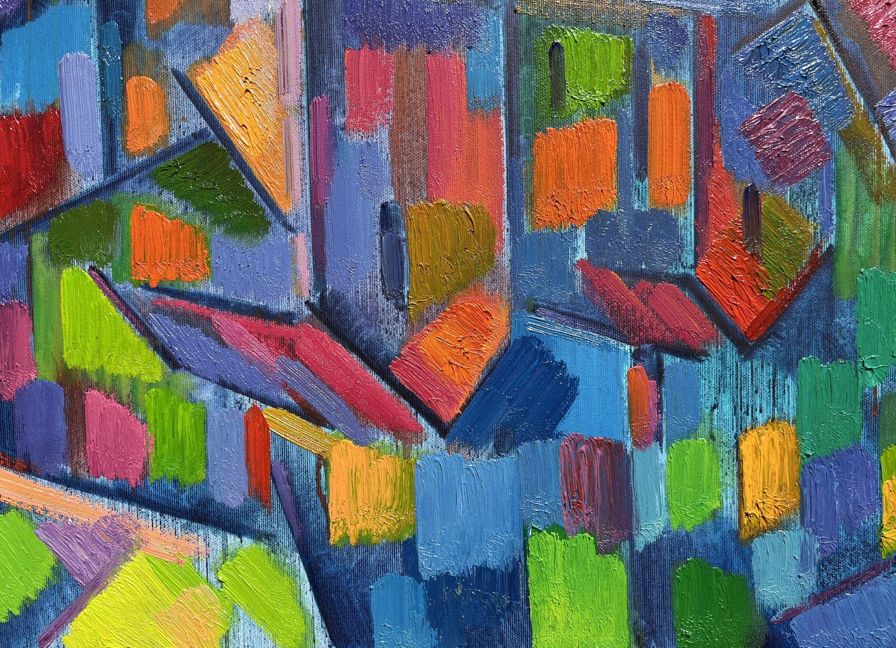 Cerca del lago, Pintura al óleo original, Lista para colgar - Painting Impresionista de Peter Tovpev