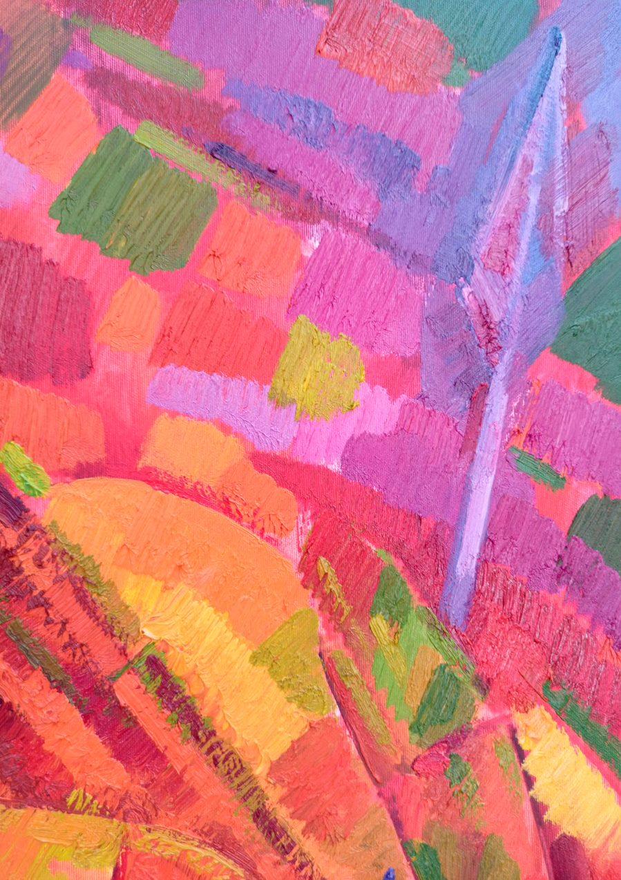 Porträt eines Mädchens, Original-Ölgemälde, hängefertig – Painting von Peter Tovpev