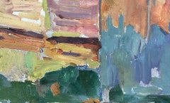 Roofs of Houses, post-impressionnisme Peinture à l'huile originale, prête à être accrochée