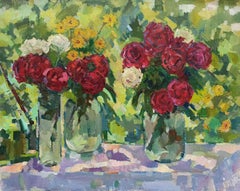 Roses, Flowers, Original oil Painting, Ready to Hang