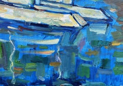 Sail Boats, Post Impressionism Paul Cézanne Original oil Painting, Ready to Hang