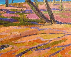 Spring Coast, Impressionism Original oil Painting, Ready to Hang