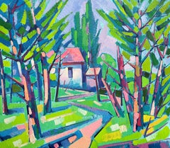 Frühlingstag, Postimpressionismus Paul Cézanne Original Ölgemälde Hängefertig