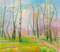 Spring in the Forest, Original oil Painting, Ready to Hang