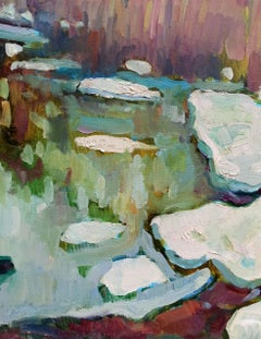 Spring, Landscape Impressionism, Original oil Painting, Ready to Hang