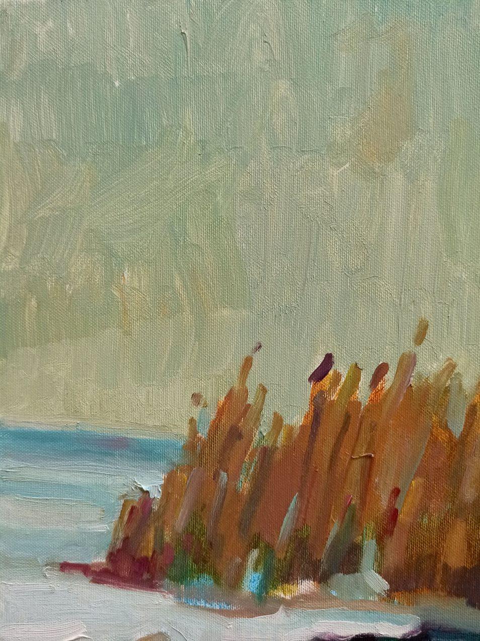 Primavera, Paesaggio Impressionista, Pittura ad olio originale, pronta da appendere in vendita 1