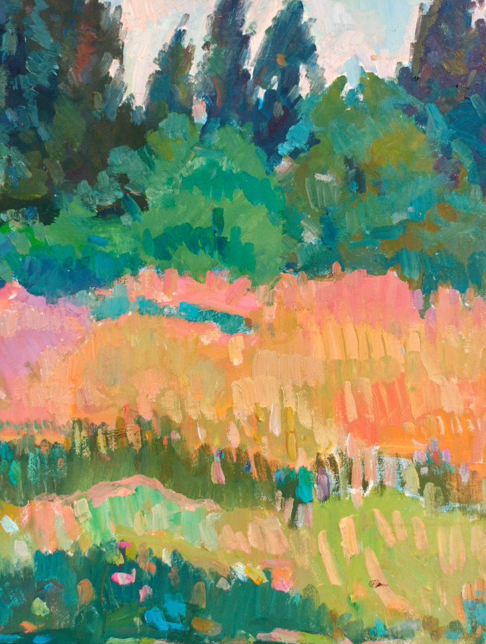 Giorno d'estate, Pittura a olio originale, pronta da appendere - Painting di Peter Tovpev