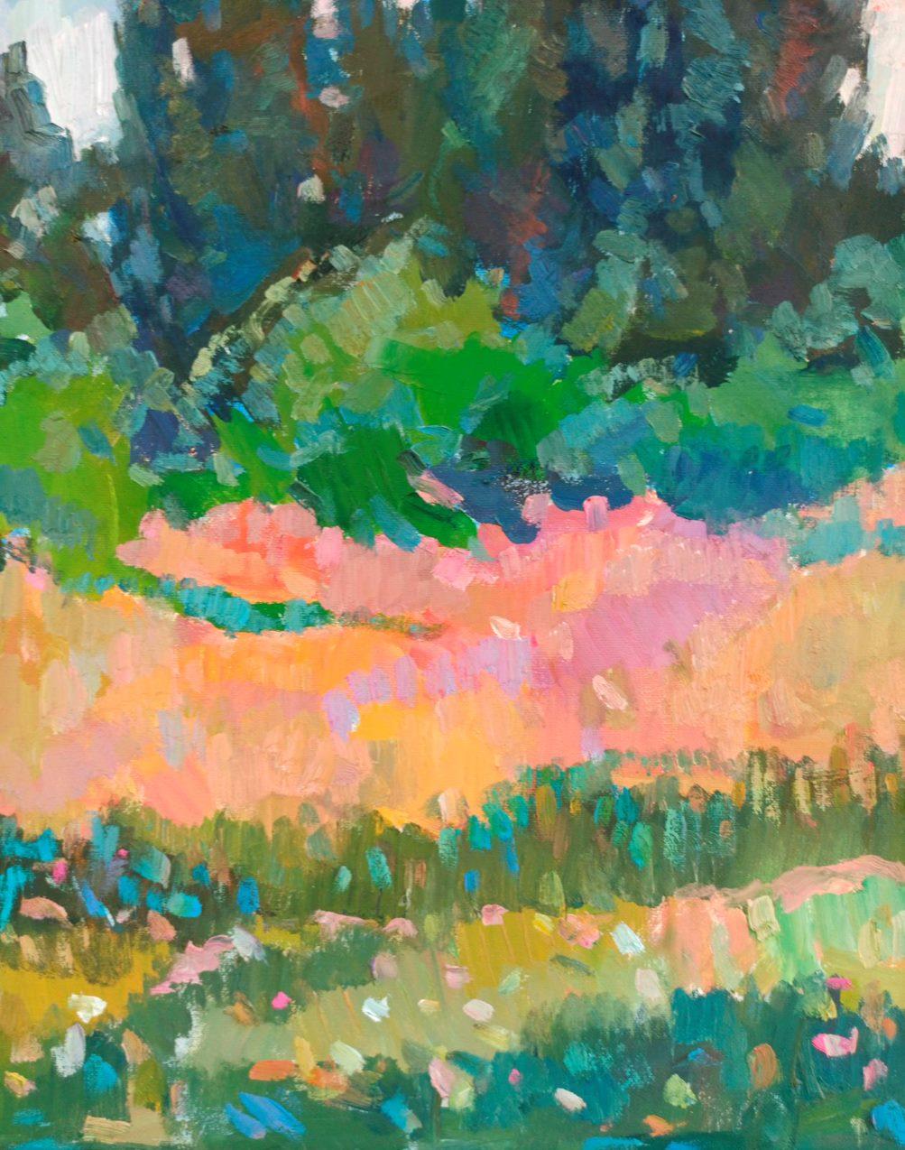 Giorno d'estate, Pittura a olio originale, pronta da appendere - Painting Impressionismo di Peter Tovpev