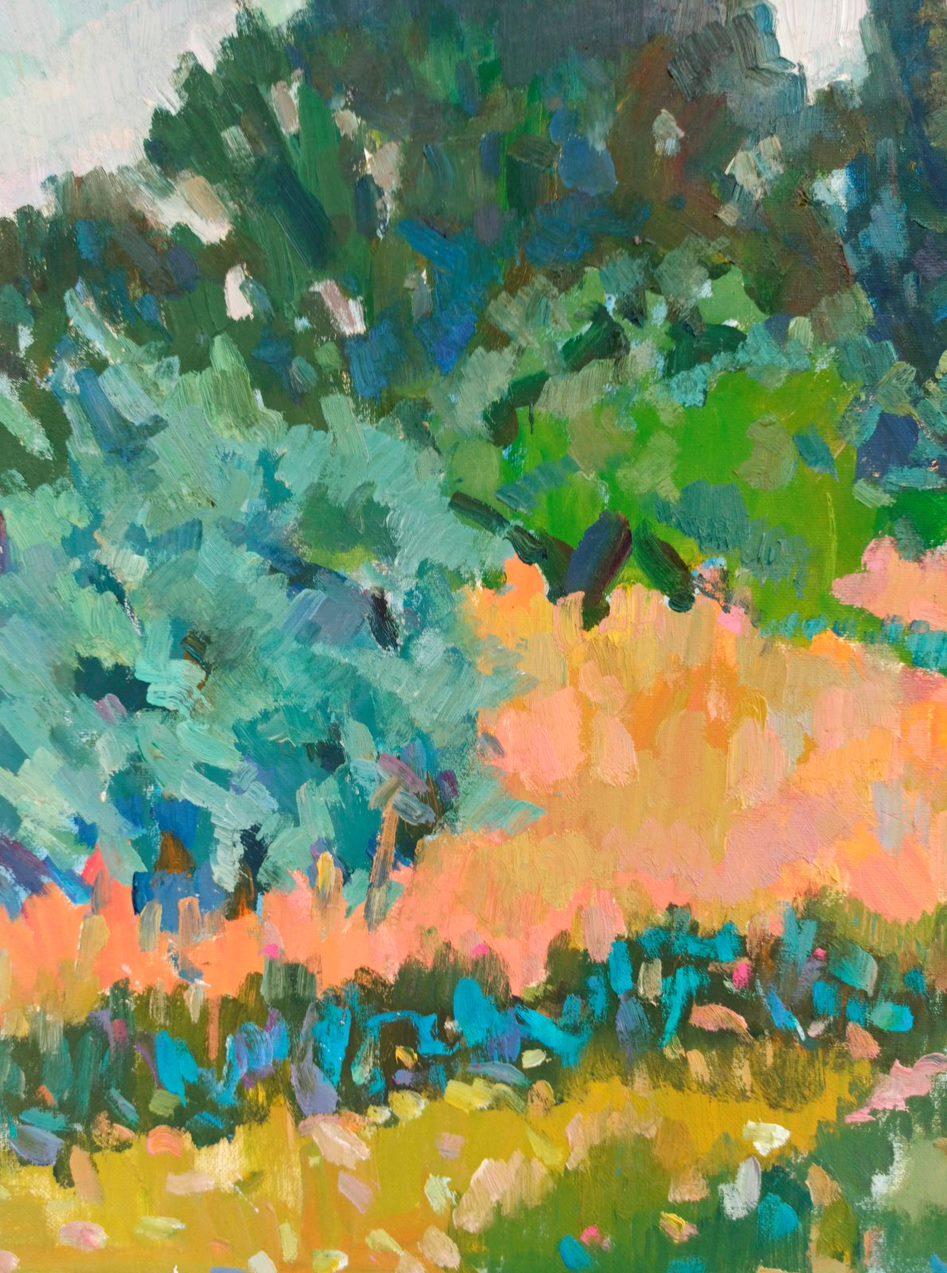 Artista: Peter Tovpev
Lavoro: Pittura a olio originale, opera d'arte fatta a mano, unica nel suo genere 
Mezzo: Olio su tela 
Anno: 2023
Stile: Post Impressionismo
Titolo: Giorno d'estate
Dimensioni: 21,5