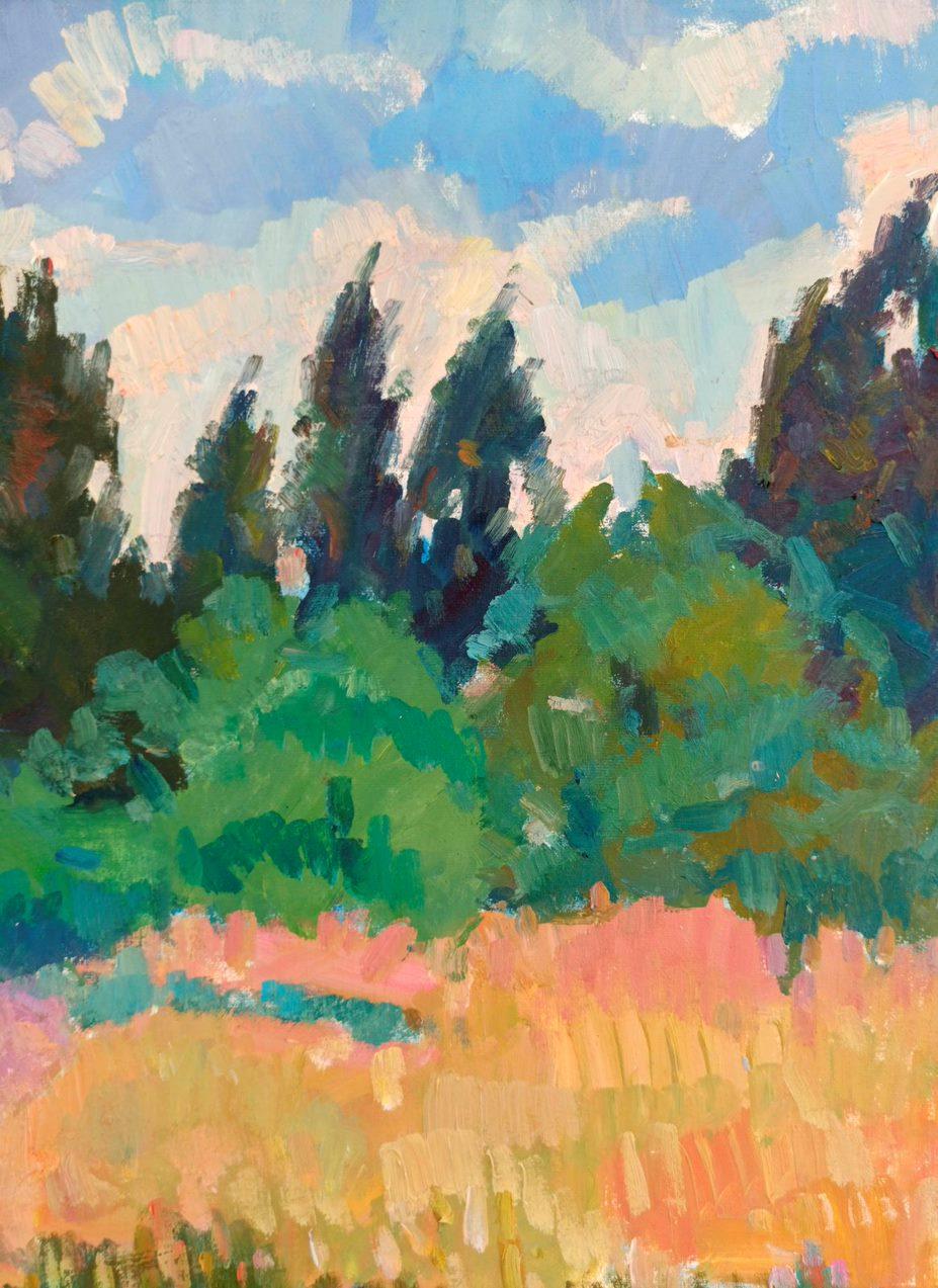 Giorno d'estate, Pittura a olio originale, pronta da appendere 1