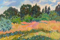 Giorno d'estate, Pittura a olio originale, pronta da appendere