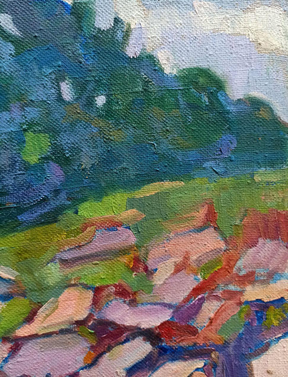 Summer Landscape, Impressionism, Original oil Painting, Ready to Hang For Sale 3