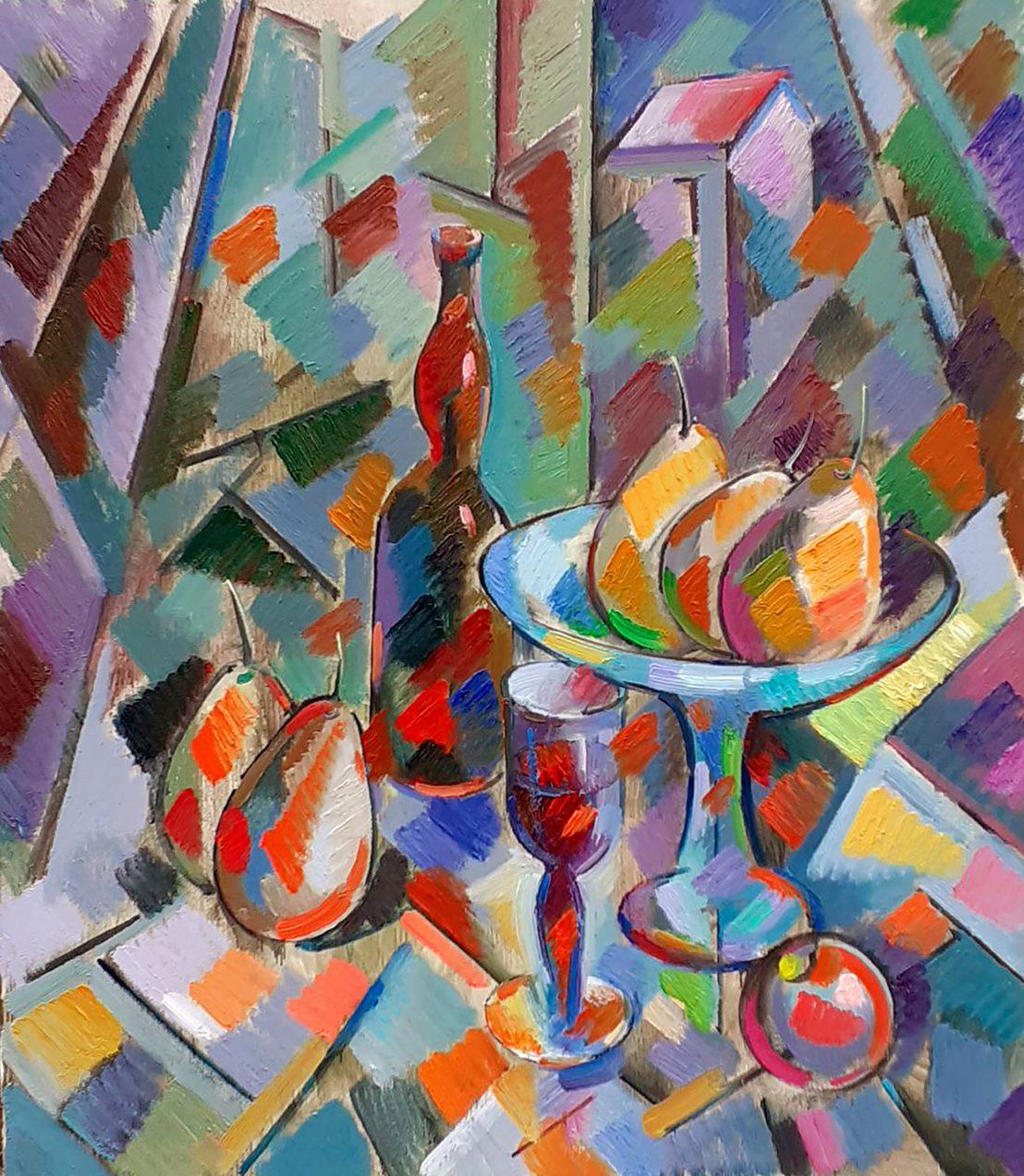 Peter Tovpev Still-Life Painting - Sweet Still Life, Original oil Painting, Ready to Hang